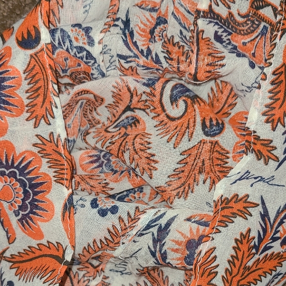 Free People Orange and Blue Floral Tote - Picture 3 of 3